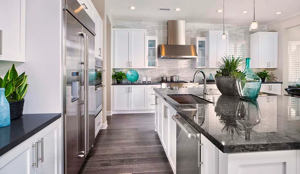 Bright professionally photographed kitchen