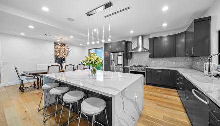 Open-plan living and dining room
