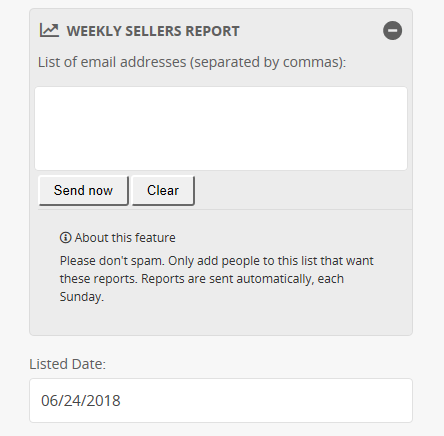 Weekly Sellers Report